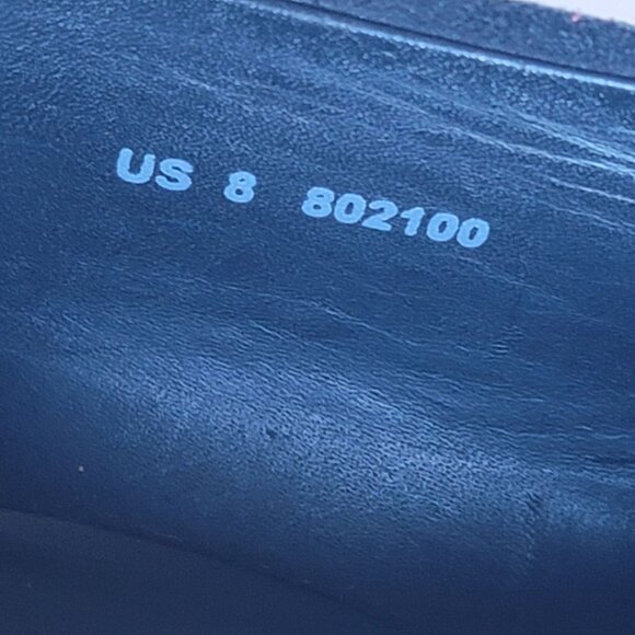 COS Black Suede Pointy Toe Chunky Block Heel Career Slip-On V-Cut Pumps. Size 8 - Picture 10 of 11